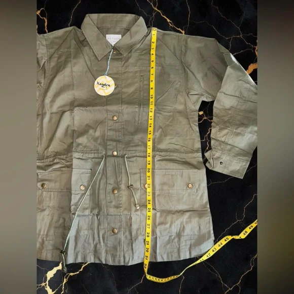 Hayden Olive Utility Jacket with Colorful Embroidery - Picture 5 of 12